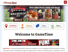 Tablet Screenshot of gametimeplayers.com