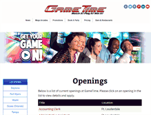 Tablet Screenshot of jobs.gametimeplayers.com